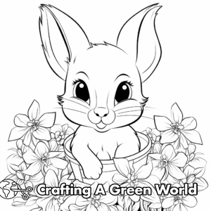 Baby Bunny Coloring Pages - Free &amp; Printable!
