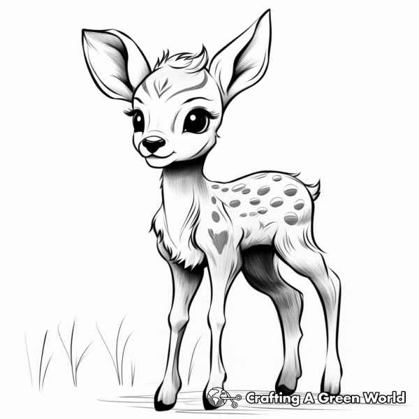 Baby Deer Coloring Pages - Free & Printable!