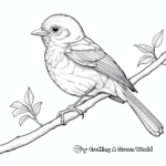 Detailed Baltimore Oriole Coloring Pages 4
