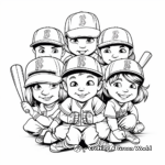 Detailed Baseball Team Logo Coloring Pages for Adults 1