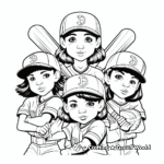 Detailed Baseball Team Logo Coloring Pages for Adults 2