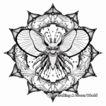 Detailed Bat Mandala Coloring Pages for Adults 3