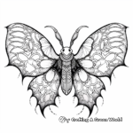 Detailed Bat Mandala Coloring Pages for Adults 4
