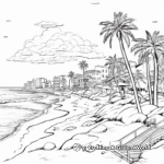 Detailed Beach Landscape Coloring Pages for Adults 2