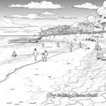 Detailed Beach Landscape Coloring Pages for Adults 3