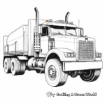 Detailed Big Rig Truck Coloring Pages 1