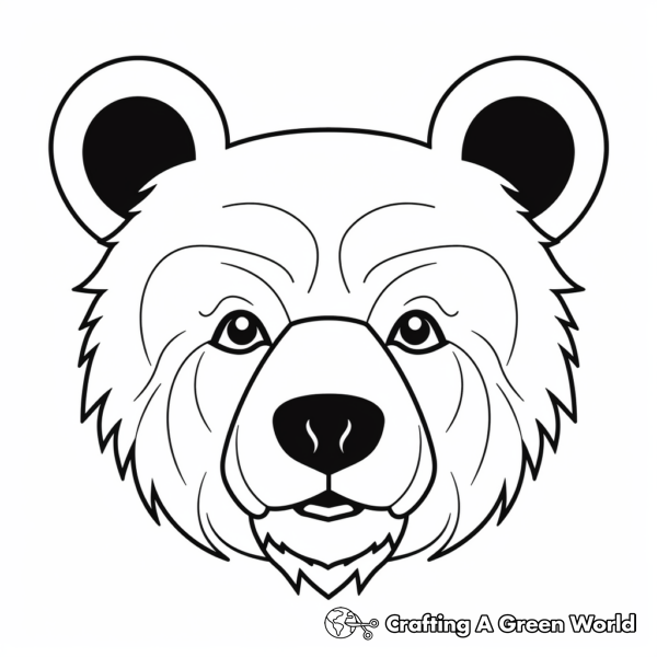 Bear Face Coloring Pages - Free & Printable!