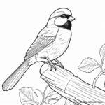 Detailed Black Capped Chickadee Coloring Pages 1