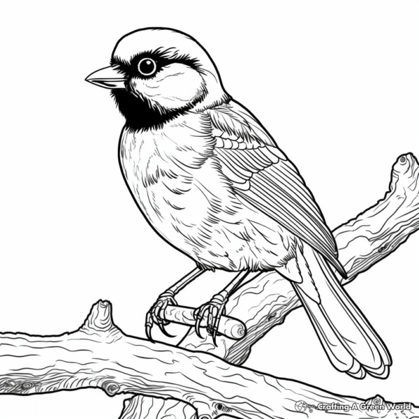 Black Capped Chickadee Coloring Pages - Free &amp; Printable!