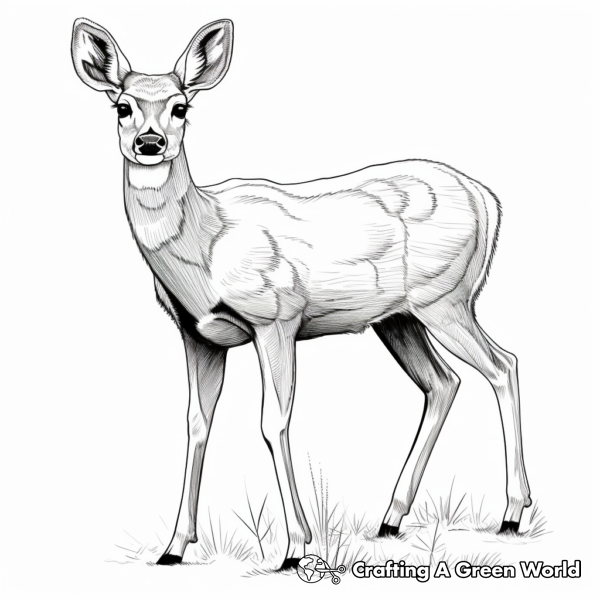 Mule Deer Coloring Pages - Free & Printable!