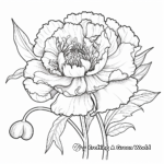 Detailed Botanical Style Peony Coloring Pages 4