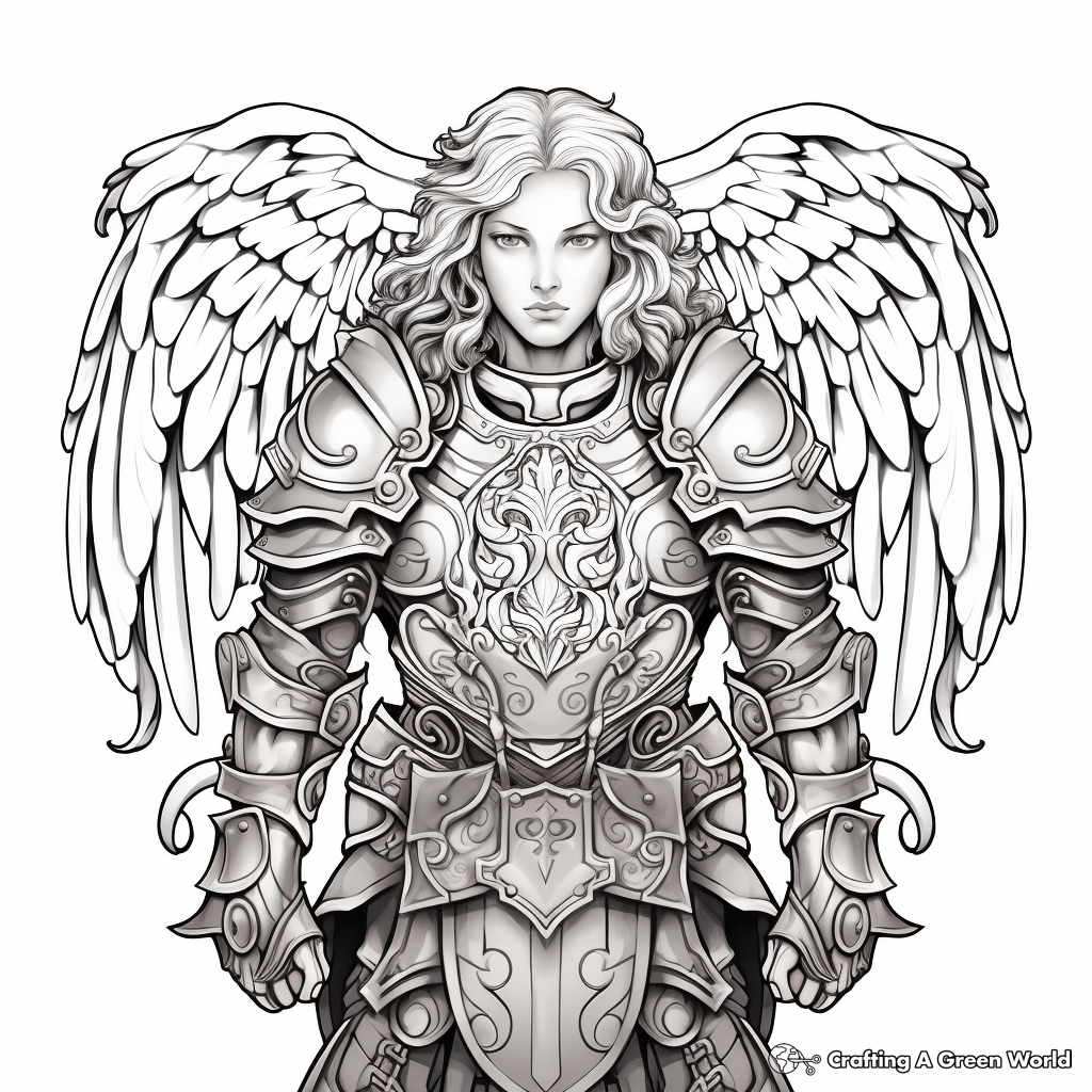 Detailed Breastplate of Righteousness Coloring Pages 1