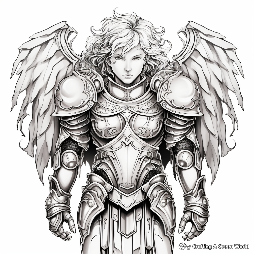 Detailed Breastplate of Righteousness Coloring Pages 3