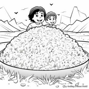 Detailed Brown Rice Coloring Pages for Adults 1