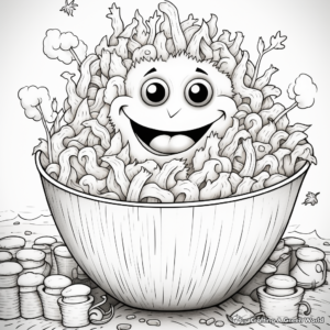 Detailed Brown Rice Coloring Pages for Adults 2