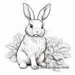 Detailed Bunny and Carrot Coloring Pages for Adults 3