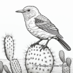 Detailed Cactus Wren Coloring Pages 1