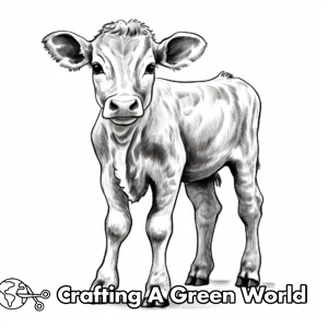 Baby Cow Coloring Pages - Free &amp; Printable!