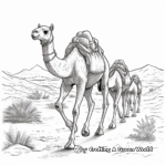 Detailed Camel Caravan Coloring Pages 1