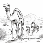 Detailed Camel Caravan Coloring Pages 3