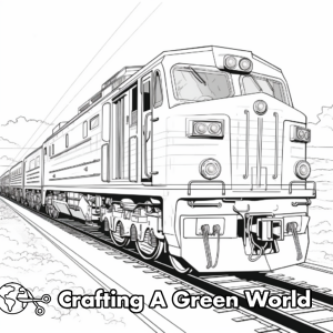 Realistic Train Coloring Pages - Free &amp; Printable!
