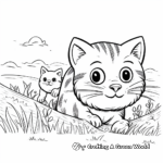 Detailed Cat and Mouse Chase Coloring Pages 2
