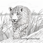 Detailed Cheetah Speed Adaptation Coloring Pages 4