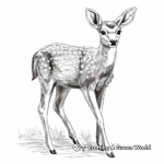 Detailed Chital or Spotted Deer Coloring Pages 2
