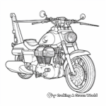 Páginas detalladas para colorear de la motocicleta Chopper para adultos 2