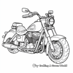 Detailed Chopper Motorcycle Coloring Pages for Adults 3