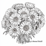 Detailed Chrysanthemum Bouquet Coloring Pages for Adults 3