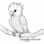 Detailed Cockatoo Parrot Coloring Pages for Adults 2