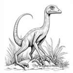 Detailed Compysognathus Dinosaur Coloring Pages 2