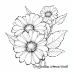 Detailed Daisy Autumn Flower Coloring Pages 2