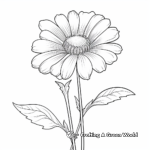 Detailed Daisy Autumn Flower Coloring Pages 3