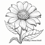 Detailed Daisy Autumn Flower Coloring Pages 4