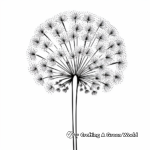 Detailed Dandelion Bud Coloring Pages for Adults 4