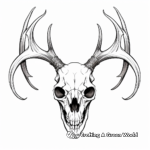 Detailed Deer Skull Coloring Pages for Advanced Artists 3