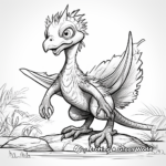 Detailed Deinonychus Coloring Pages for Adults 1