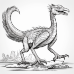 Detailed Deinonychus Coloring Pages for Adults 4
