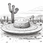 Escena detallada del desierto con sombrero Páginas para colorear 2