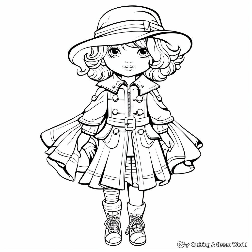 Detailed Designer Clothing Coloring Pages for Adults 2