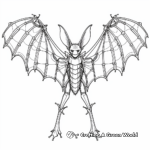 Detailed Diagrams Bat Wings Coloring Pages 1