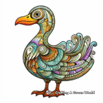Detailed Dodo Bird Coloring Pages for Adults 4