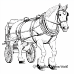 Detailed Draft Horse Coloring Pages for Adults 4