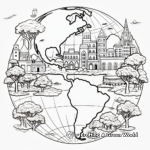 Detailed Earth Geography Coloring Pages for Adults 1