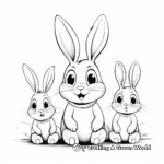 Detailed Easter Bunny Family Coloring Pages 1