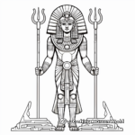 Detailed Egyptian God Coloring Pages 1