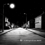 Detailed Empty Street at Night Coloring Pages 3