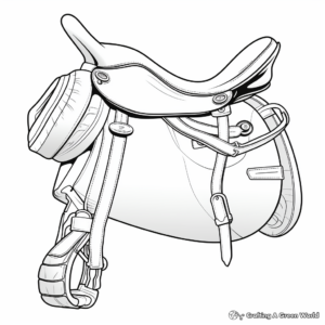 Detailed English Saddle Coloring Pages 2